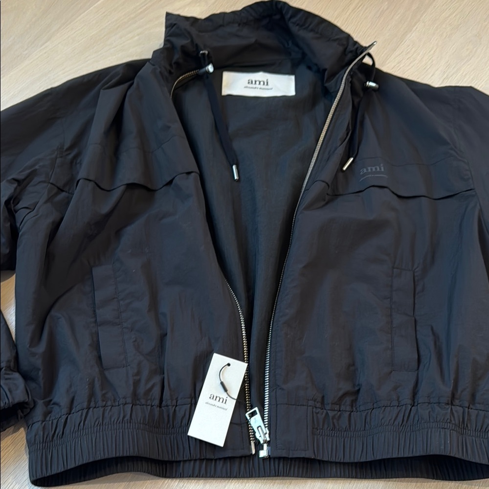Ami Black Windbreaker Jacket